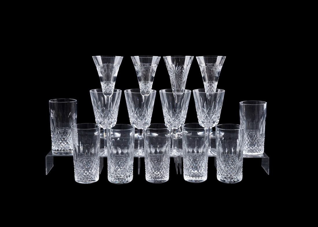 WATERFORD CRYSTAL, 15 PIECES OF STEMWARE (1 of 16)