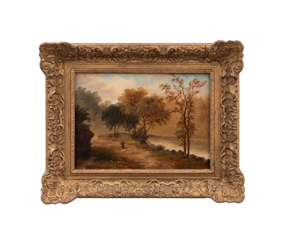 GARSTIN COX LANDSCAPE, WALKING ALONG THE RIVER O/C (1 of 6)