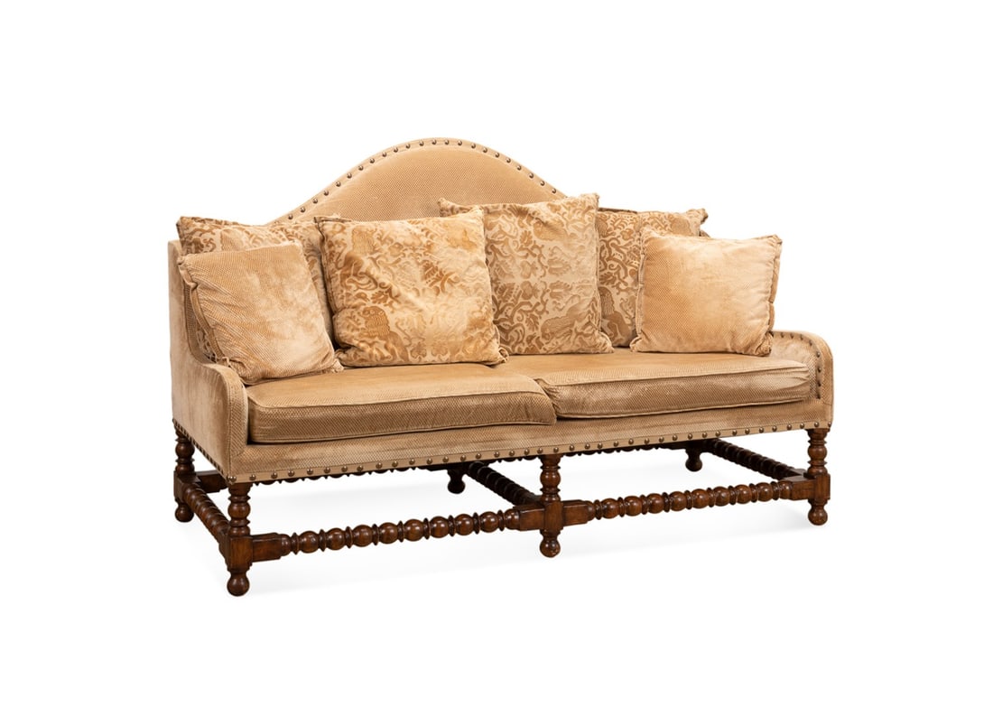 WILLIAM SWITZER 'JACOBEAN' STYLE UPHOLSTERED SOFA (1 of 7)