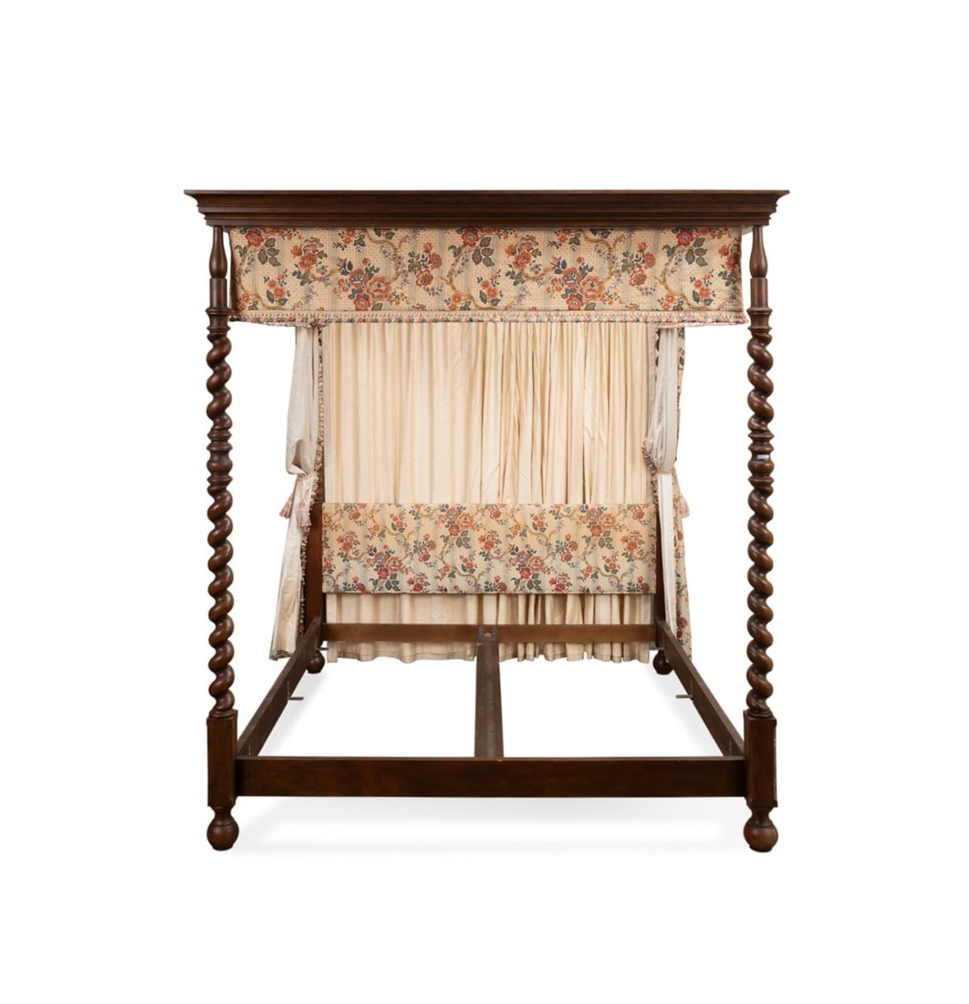 BAKER JACOBEAN STYLE BARLEY TWIST KING SIZE BED (1 of 7)
