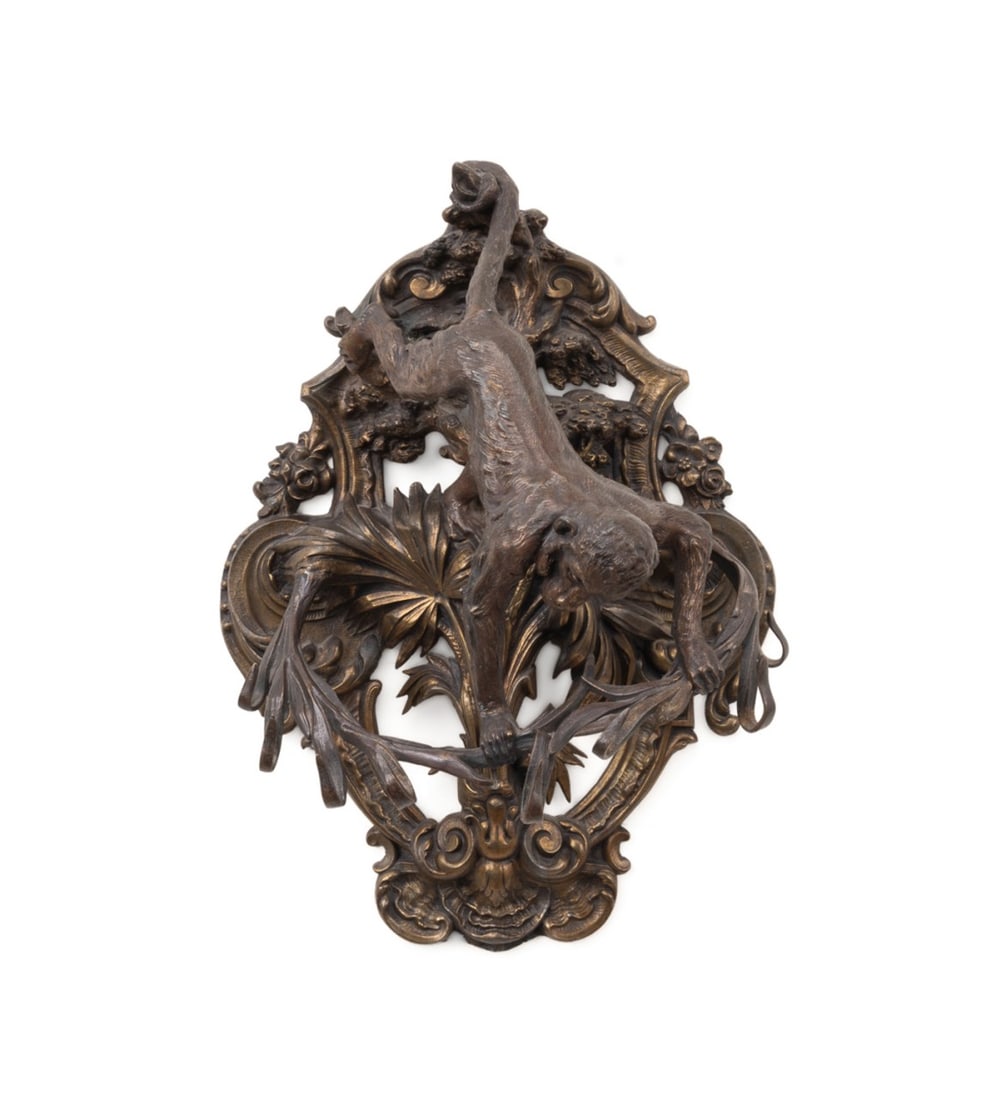 TROPICAL MOTIF BRONZE MONKEY WALL HOOK (1 of 5)