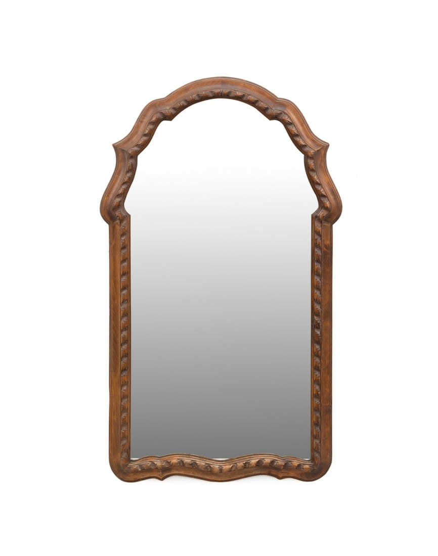 MID-20TH C. ITALIAN BAROQUE STYLE WALNUT MIRROR (1 of 4)