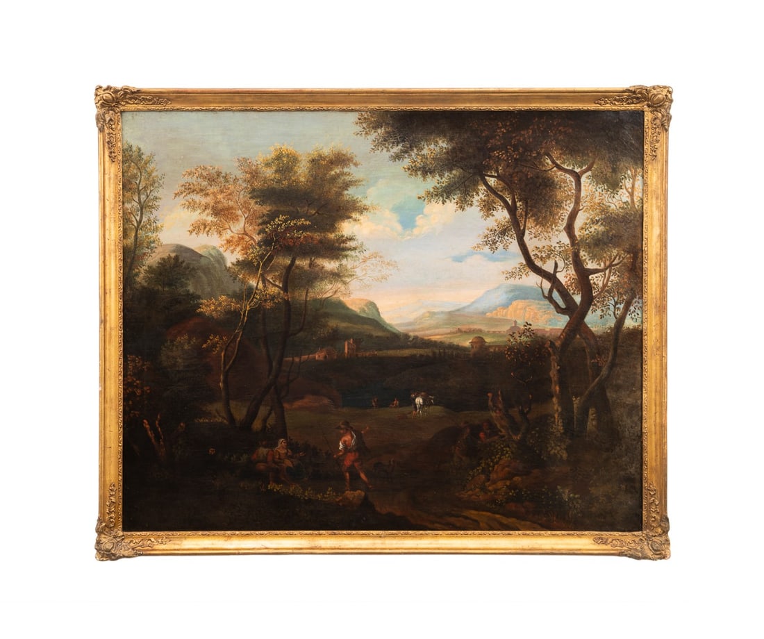 PASTORAL ITALIANATE LANDSCAPE, OIL ON CANVAS (1 of 5)