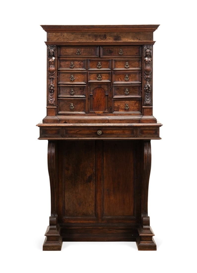 18TH C. ITALIAN BAROQUE SPECIMEN CABINET ON STAND (1 of 5)