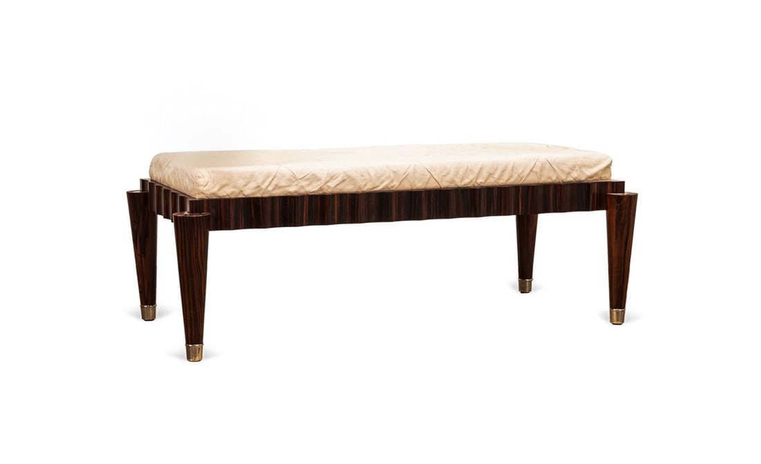 ART DECO STYLE MACASSAR EBONY WINDOW BENCH (1 of 6)