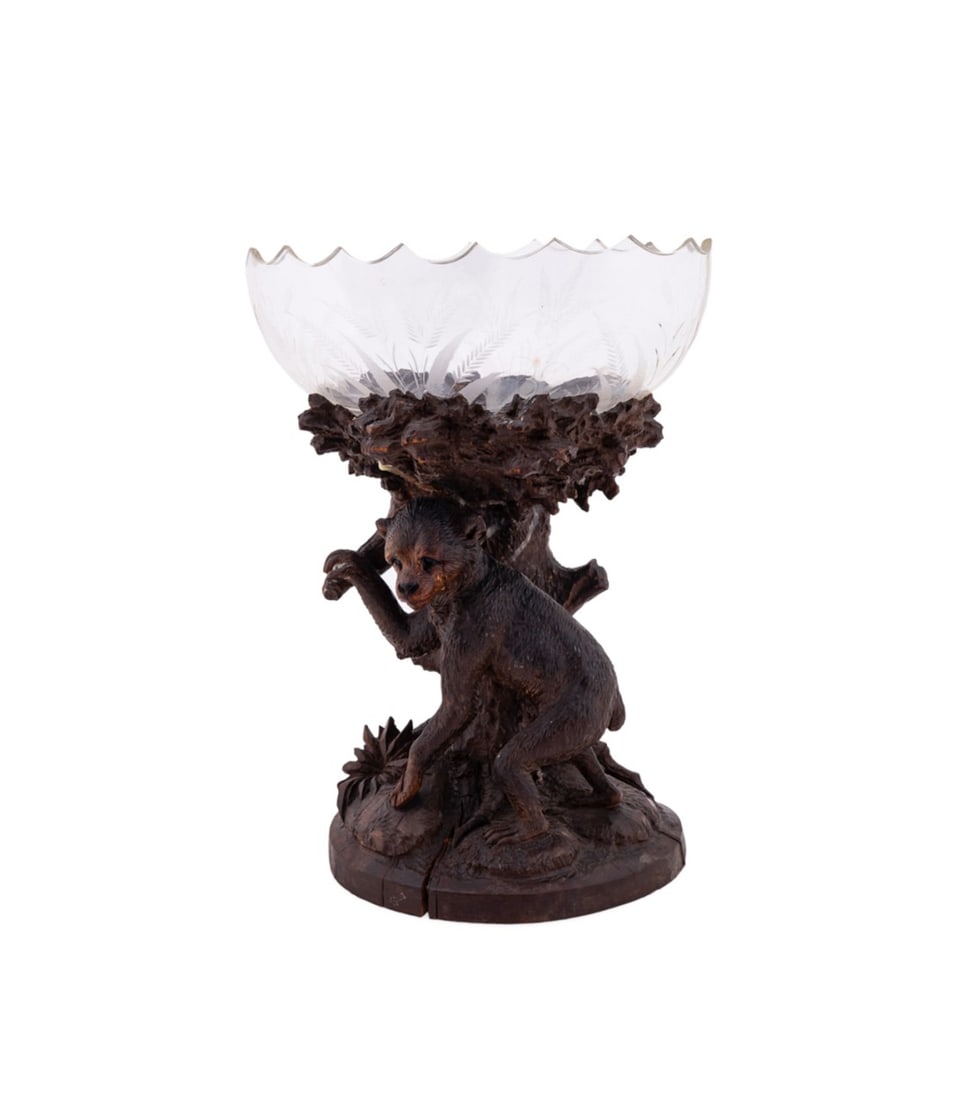 CARVED BLACK FOREST COMPOTE WITH MONKEY