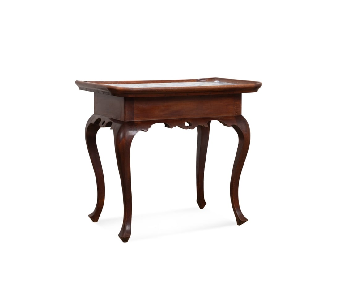 BAROQUE STYLE DELFT BLUE & WHITE INSET TILE TABLE (1 of 6)