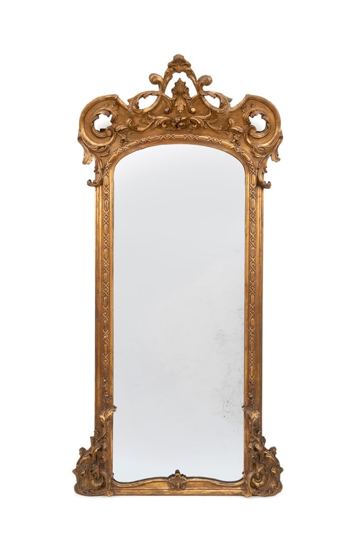 19TH C. ROCOCO REVIVAL GILTWOOD PIER MIRROR (1 of 4)