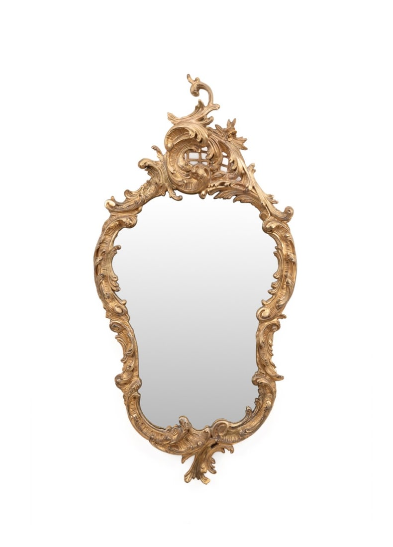 19TH/20TH C. LOUIS XV ROCOCO STYLE GILTWOOD MIRROR (1 of 3)