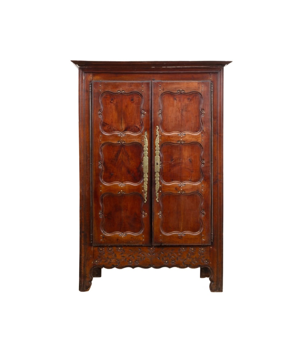 19THC. FRENCH PROVINCIAL STYLE DOUBLE DOOR ARMOIRE (1 of 7)
