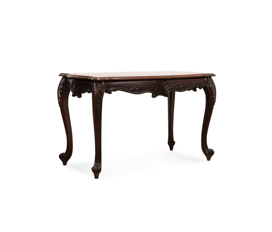 LOUIS XV STYLE MAHOGANY & MOP INLAID SALON TABLE (1 of 8)