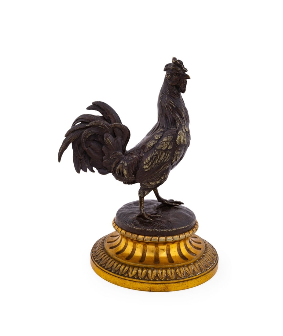 19TH/20TH FRENCH BRONZE FIGURE OF A ROOSTER (1 of 7)