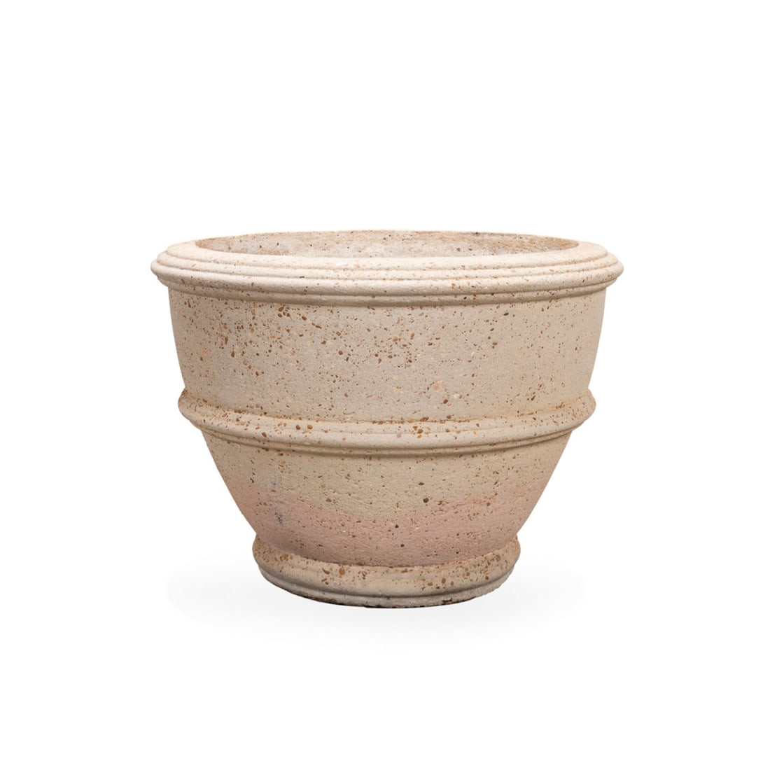 LARGE CAST STONE AGGREGATE GARDEN PLANTER (1 of 5)