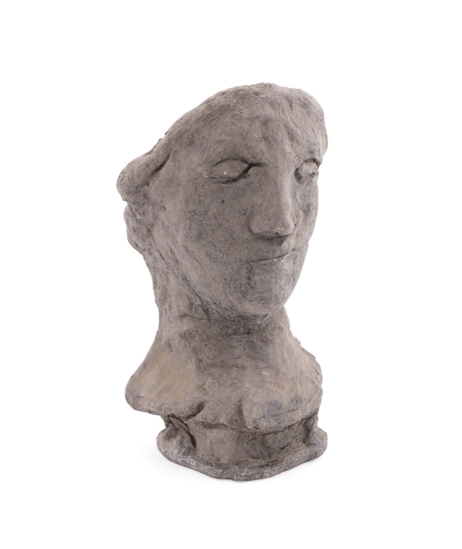 20TH C. FEMALE BUST GARDEN SCULPTURE/PLANTER (1 of 8)