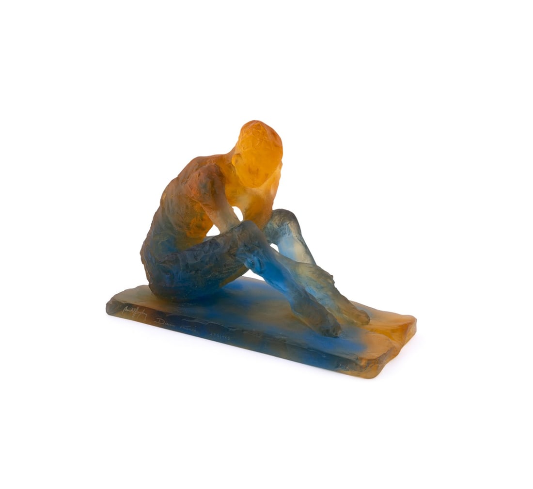 MICHEL HOUPLAIN FOR DAUM, 'LE PENSEUR' SCULPTURE (1 of 8)