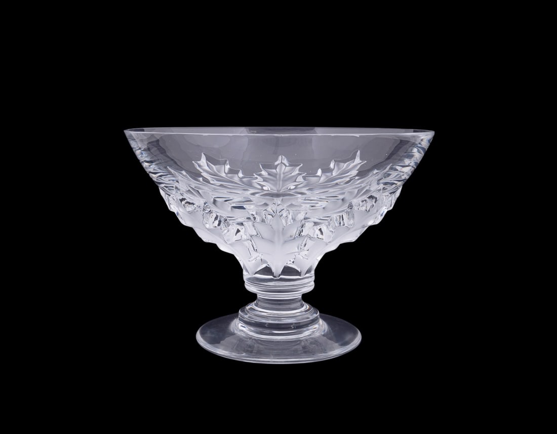 MARC LALIQUE FOR LALIQUE, 'OLONNE' CRYSTAL BOWL (1 of 6)