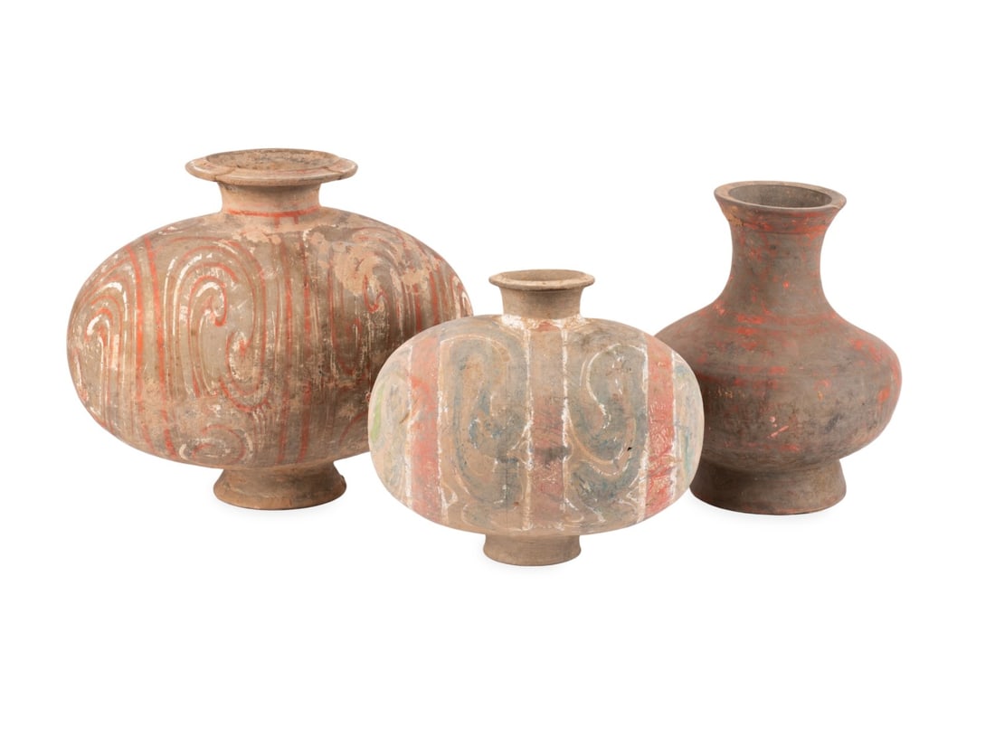 GROUP OF THREE CHINESE HAN DYNASTY VESSELS (1 of 8)