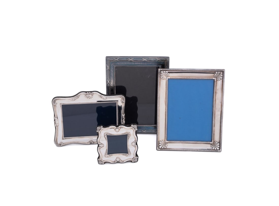FOUR STERLING SILVER PHOTOGRAPH FRAMES (1 of 7)