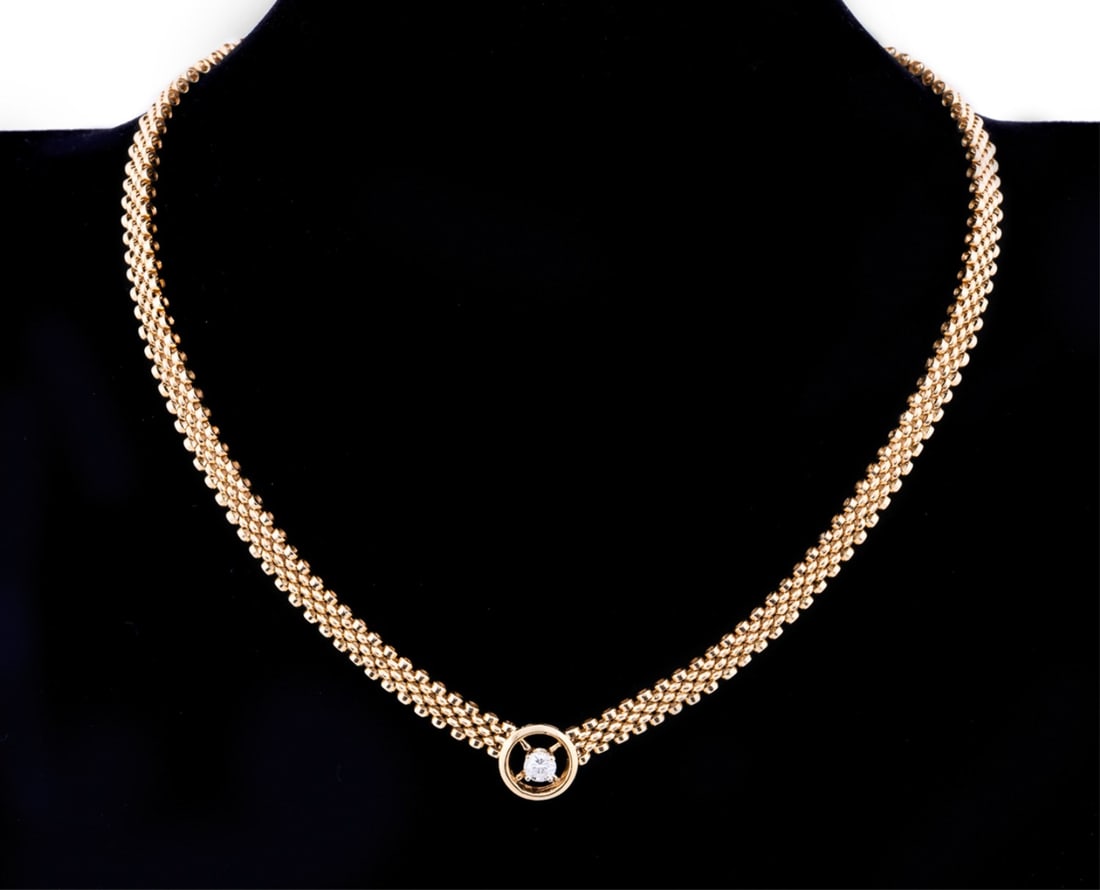 DIAMOND & 14K YELLOW GOLD PENDANT NECKLACE (1 of 9)