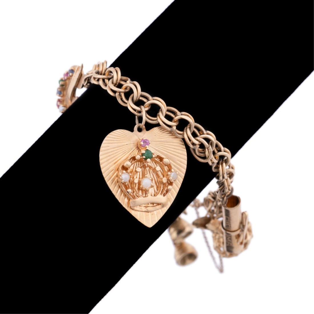 14K YELLOW GOLD MULTI-CHARM BRACELET (1 of 13)