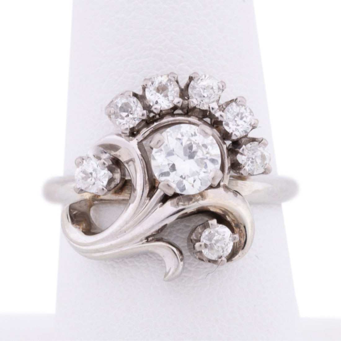 DIAMOND & 14K WHITE GOLD CLUSTER RING (1 of 6)
