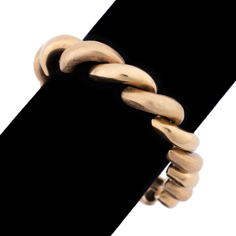 ITALIAN SAN MARCO LINK BRACELET, 14K YELLOW GOLD (1 of 6)