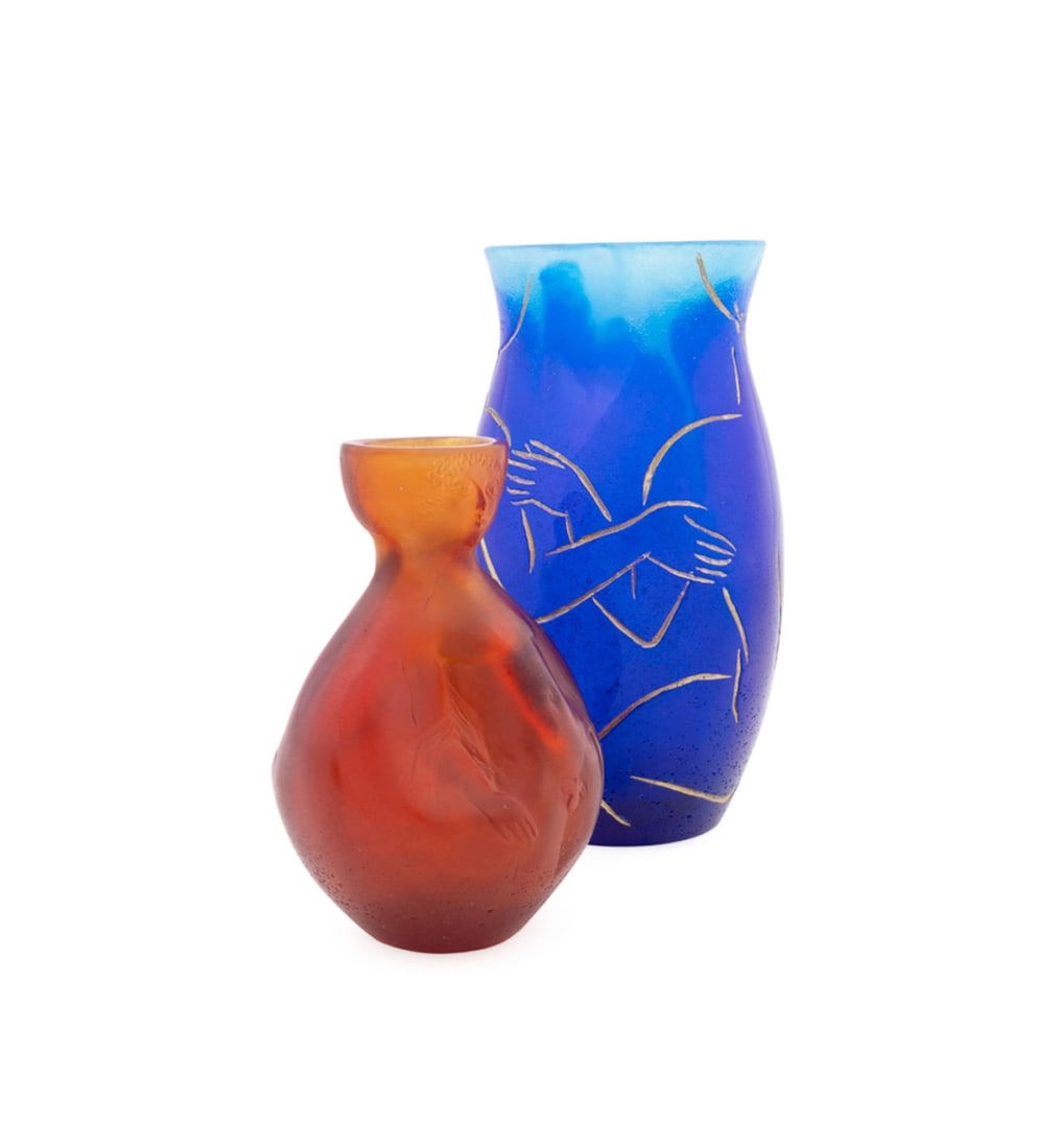 PIERRE ROULOT FOR DAUM, TWO LIMITED EDITION VASES (1 of 8)