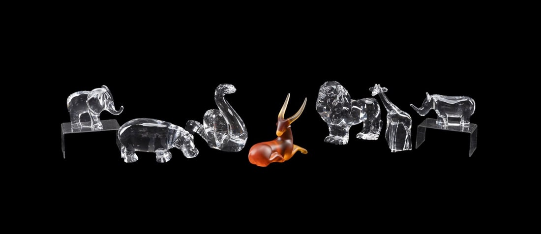 BACCARAT & VAL ST. LAMBERT, SEVEN ANIMAL FIGURES (1 of 17)