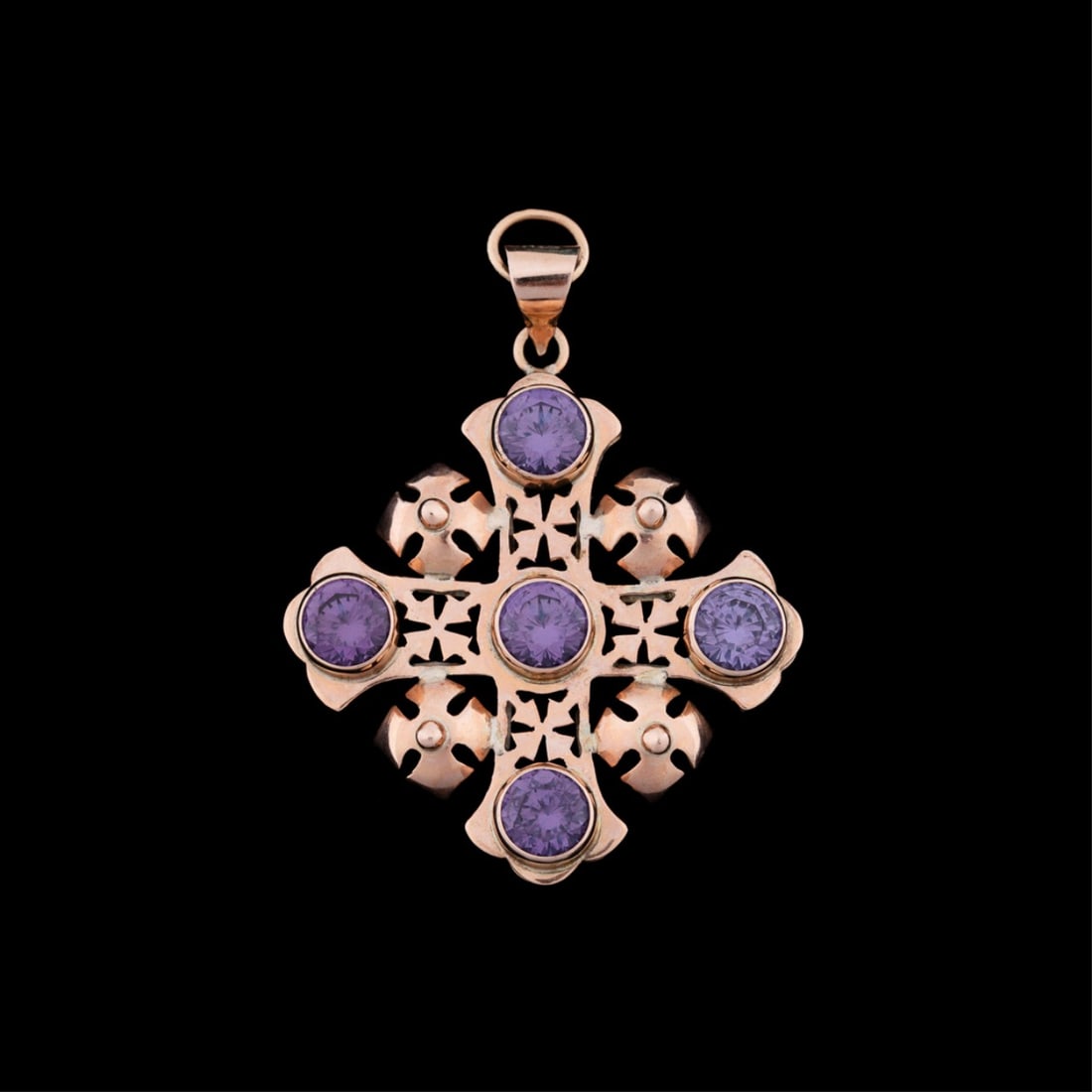 COLOR-CHANGE SAPPHIRE & 14K ROSE GOLD PENDANT (1 of 5)