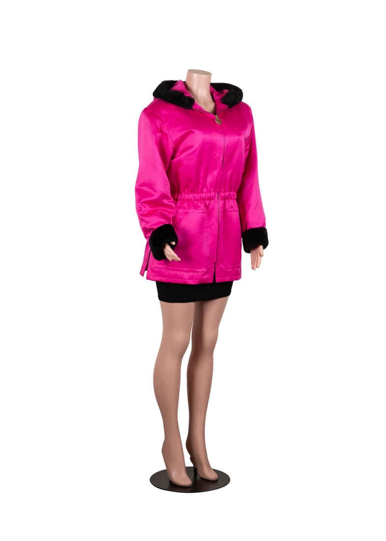 YVES SAINT LAURENT FOURRURES PINK FUR TRIM JACKET (1 of 10)