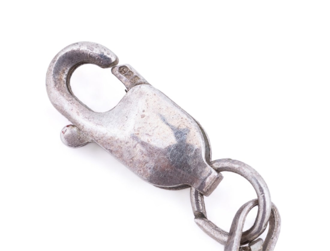 RECTANGULAR STERLING SILVER LOCKET ON CHAIN - 13