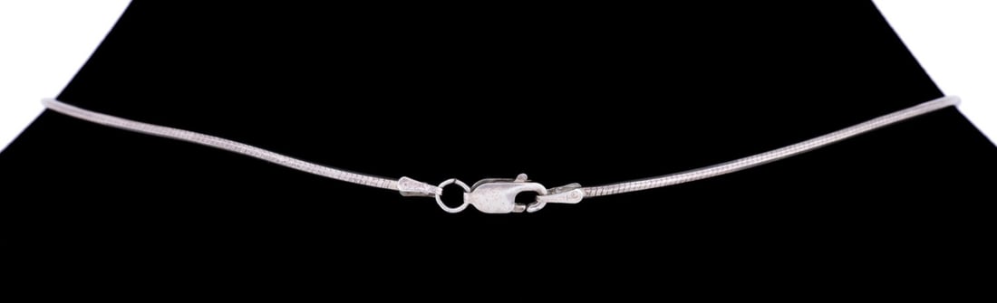 RECTANGULAR STERLING SILVER LOCKET ON CHAIN - 4