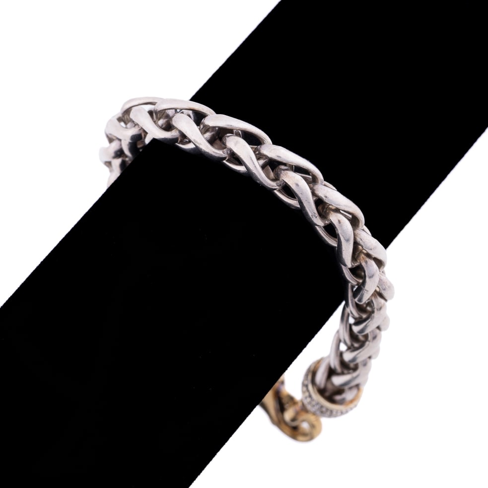 DAVID YURMAN DIAMOND, SS & 18K YG BRACELET (1 of 6)