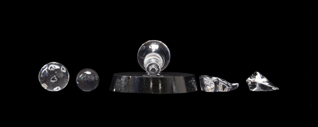 TWELVE STEUBEN/STEUBEN-STYLE CRYSTAL OBJECTS - 15