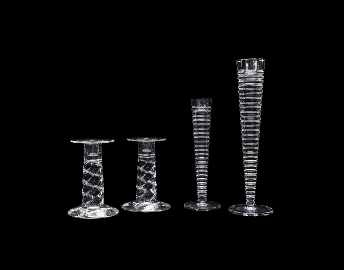 STEUBEN, TWO PAIRS OF CANDLESTICKS, INCL. #8502 (1 of 8)