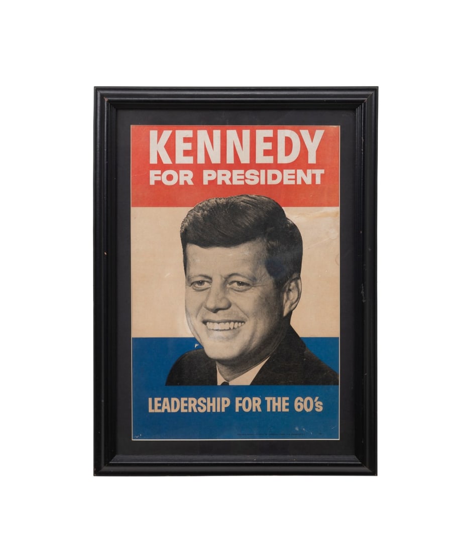 JOHN F. KENNEDY 1960 CAMPAIGN POSTER, FRAMED (1 of 5)