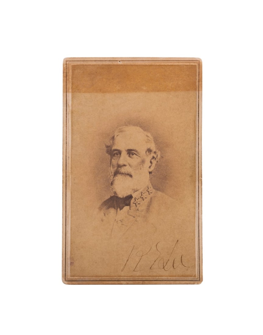ROBERT E. LEE CARTE DE VISITE, SIGNED - 2