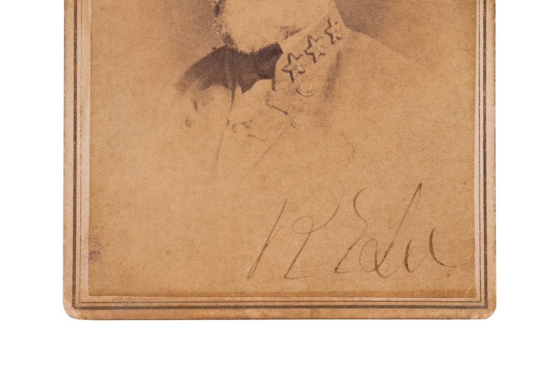 ROBERT E. LEE CARTE DE VISITE, SIGNED - 3
