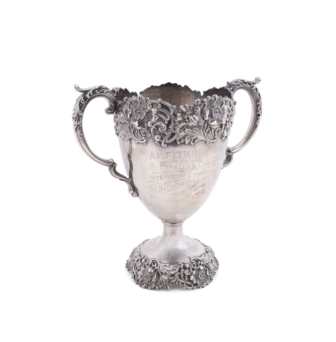 A.E. FITKIN STERLING BASEBALL TROPHY, C. 1925 (1 of 9)