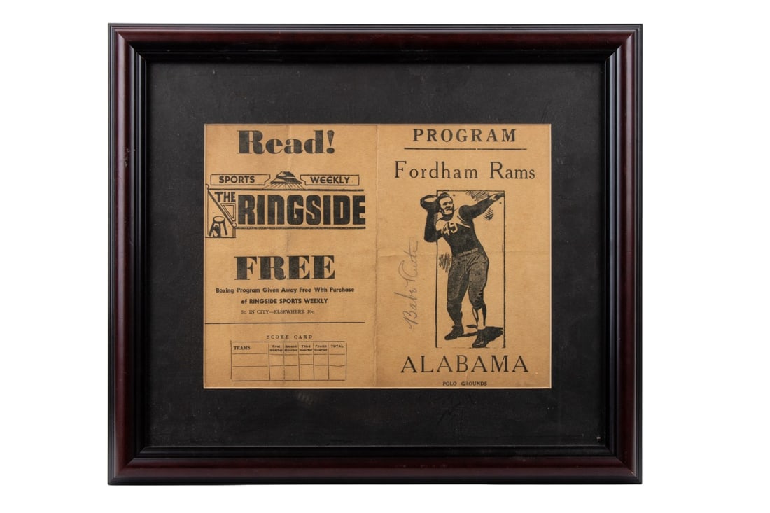 BABE RUTH SIGNED SPORTS PROGRAM, CIRCA 1930S (1 of 6)