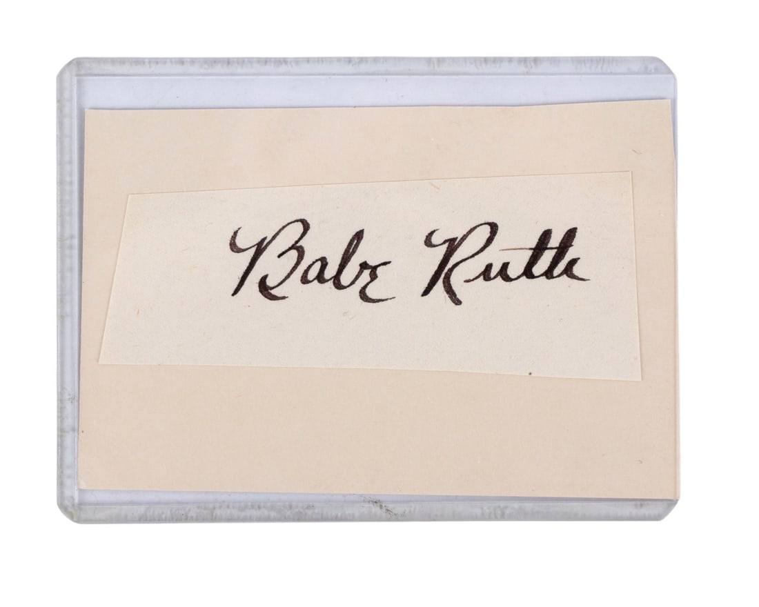 BABE RUTH CLIPPED AUTOGRAPH, UNFRAMED (1 of 3)