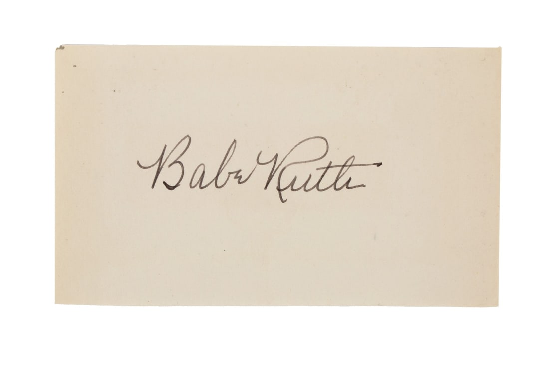 BABE RUTH CLIPPED AUTOGRAPH, UNFRAMED (1 of 4)