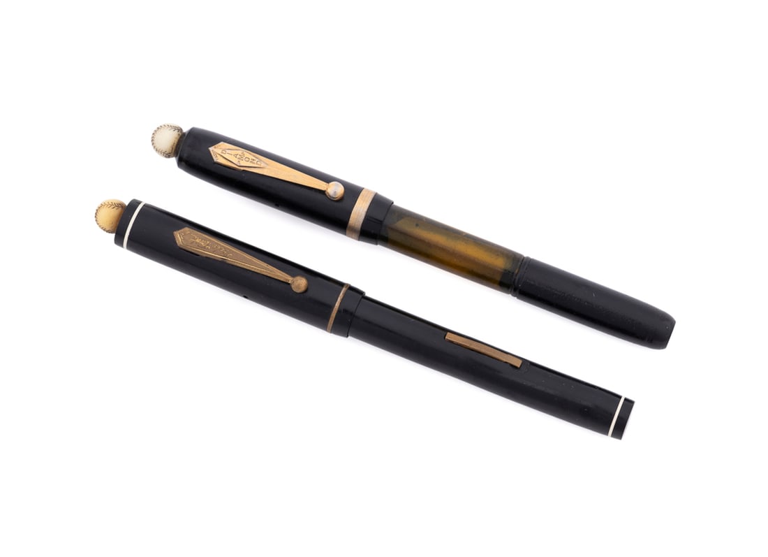 TWO BABE RUTH BRANDED FOUNTAIN PENS, 1930S/1940S (1 of 9)