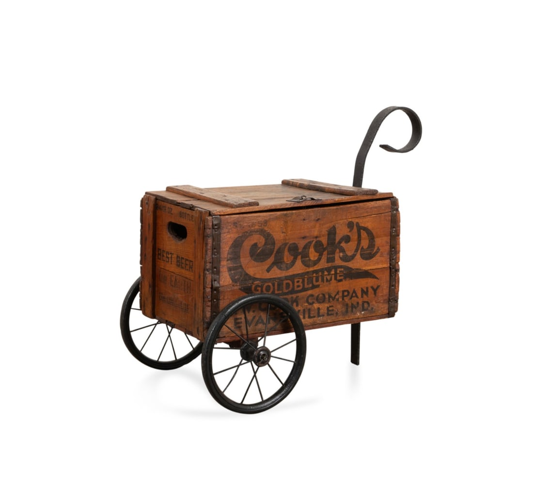 COOK'S GOLDBLUME BEER CRATE HAND CART, 1933-55 (1 of 8)