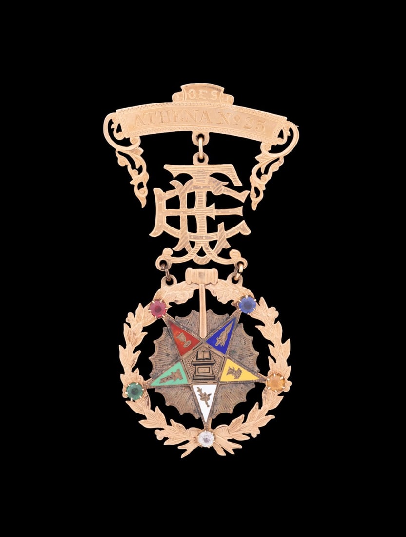 ORDER OF THE EASTERN STAR 1907 MEDAL, 10K GOLD (1 of 5)