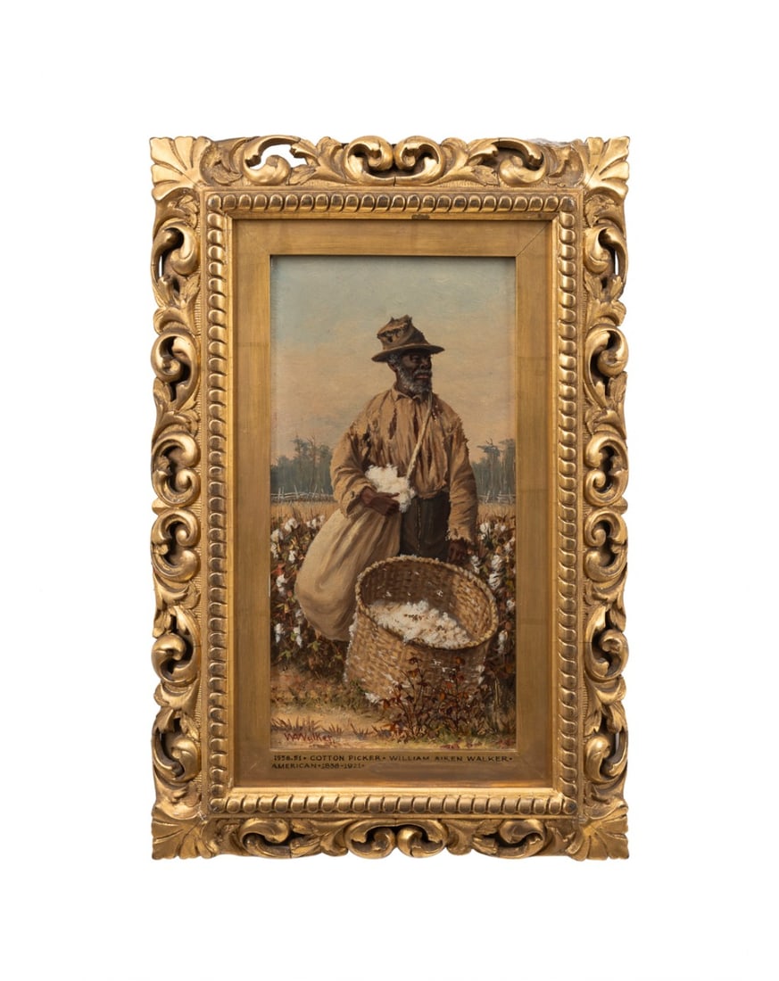 WILLIAM AIKEN WALKER, COTTON PICKER WITH BAG, O/P (1 of 7)