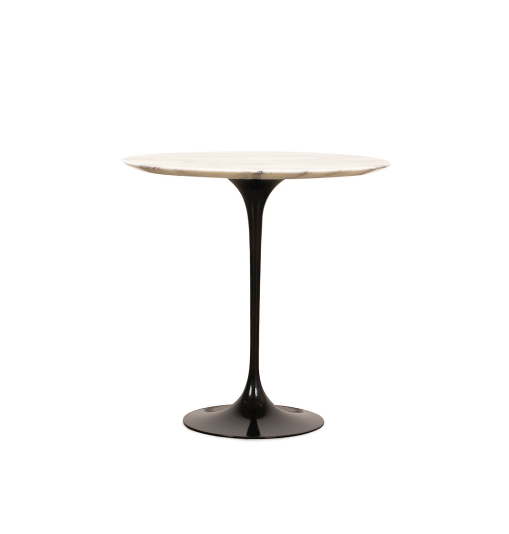 SAARINEN FOR KNOLL, MARBLE TOP TULIP SIDE TABLE (1 of 7)