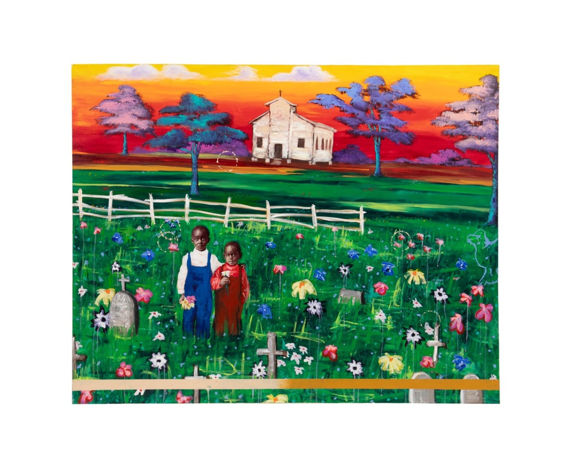 CEDRIC SMITH, 'VISITING GRANDDADDY', 1999, O/C (1 of 8)