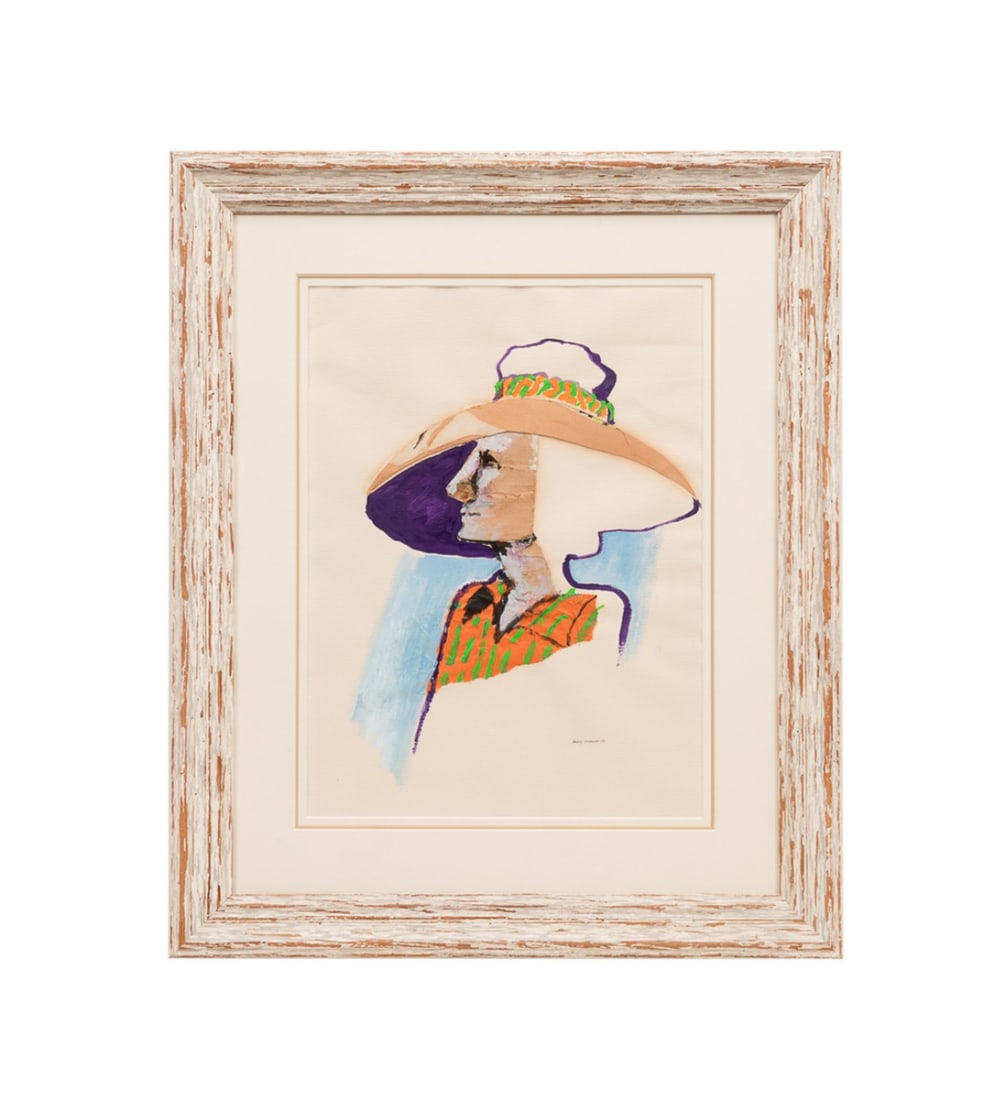 BENNY ANDREWS, 'POINTED LOOK' WOMAN IN HAT, MM/P (1 of 10)