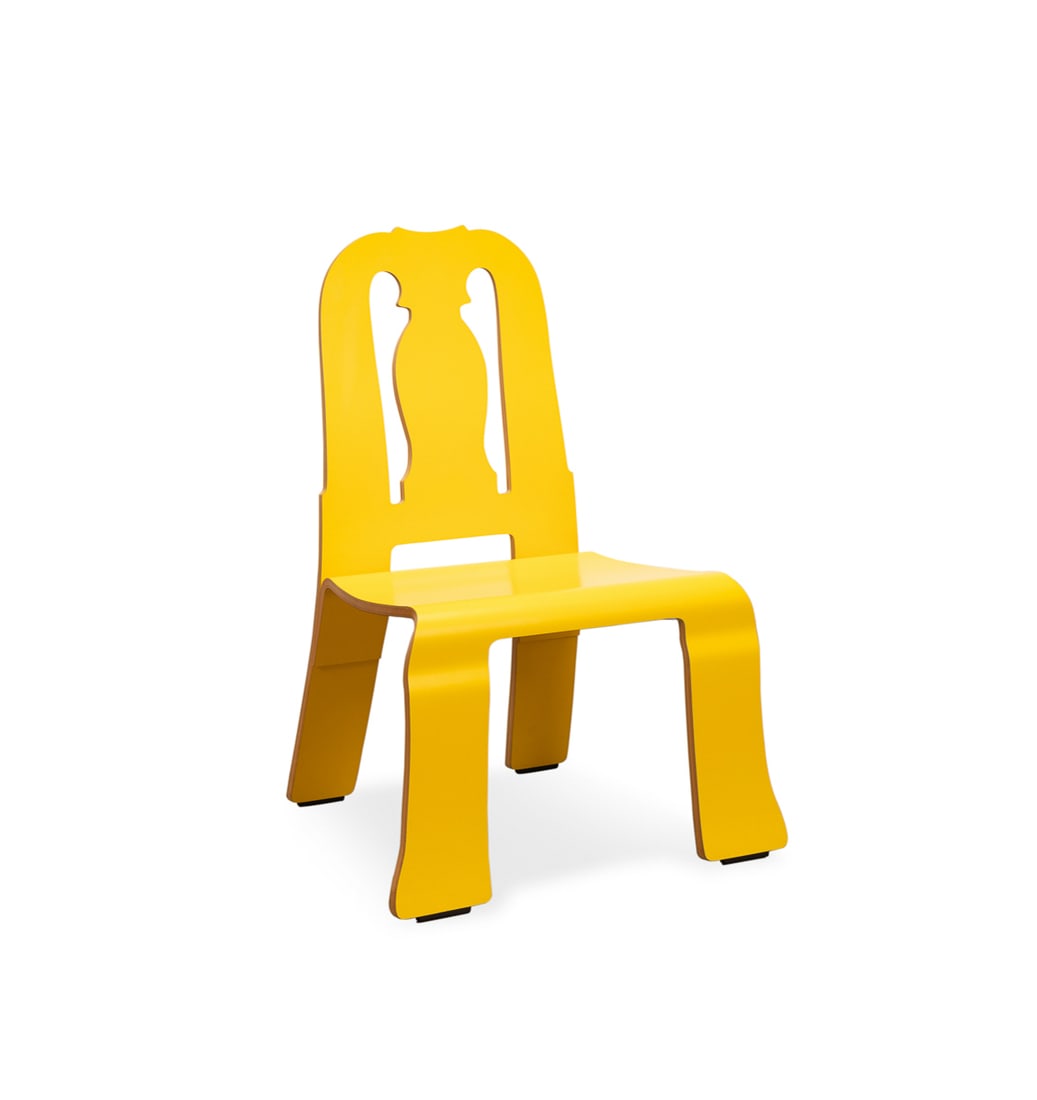 ROBERT VENTURI FOR KNOLL, YELLOW QUEEN ANNE CHAIR (1 of 6)